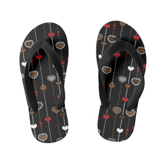 Herz-Muster 28 Kinderbadesandalen (Fußbett)