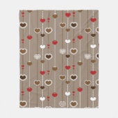 Herz-Muster 29 Fleecedecke (Vorderseite)