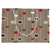 Herz-Muster 29 Große Geschenktüte (Rückseite)