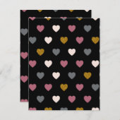 Herz-Muster 30 Mitteilungskarte (Vorne/Hinten)