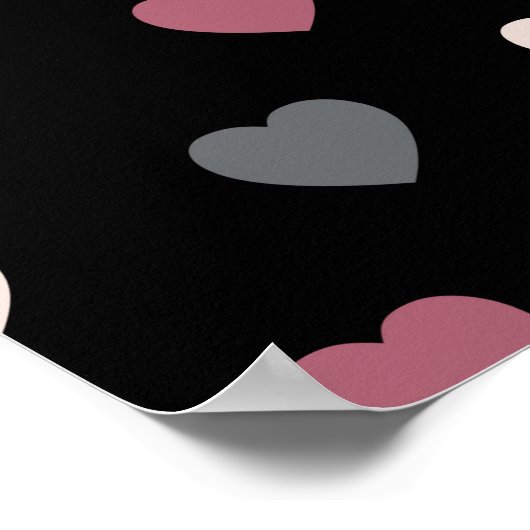 Herz-Muster 30 Poster (Ecke)