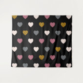 Herz-Muster 30 Wandteppich (Vorderseite (Horizontal))