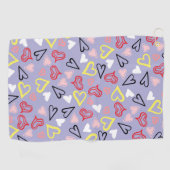 Herz-Muster 31 Golfhandtuch (Horizontal)