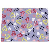 Herz-Muster 31 Große Geschenktüte (Vorderseite)