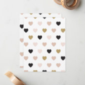 Herz-Muster 31 Mitteilungskarte (Vorderseite/Rückseite Beispiel)