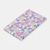 Herz-Muster 31 Post-it Klebezettel (angewinkelt)