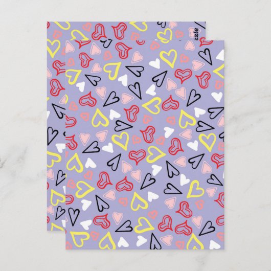 Herz-Muster 31 Postkarte (Vorne/Hinten)