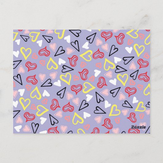 Herz-Muster 31 Postkarte (Rückseite)