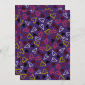 Herz-Muster 32 Dankeskarte (Vorne/Hinten)