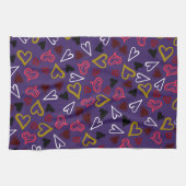 Herz-Muster 32 Geschirrtuch (Horizontal)