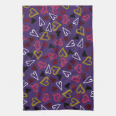 Herz-Muster 32 Geschirrtuch (Vertikal)