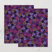 Herz-Muster 32 Mitteilungskarte (Vorne/Hinten)