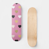 Herz-Muster 32 Skateboard (Vorderseite)