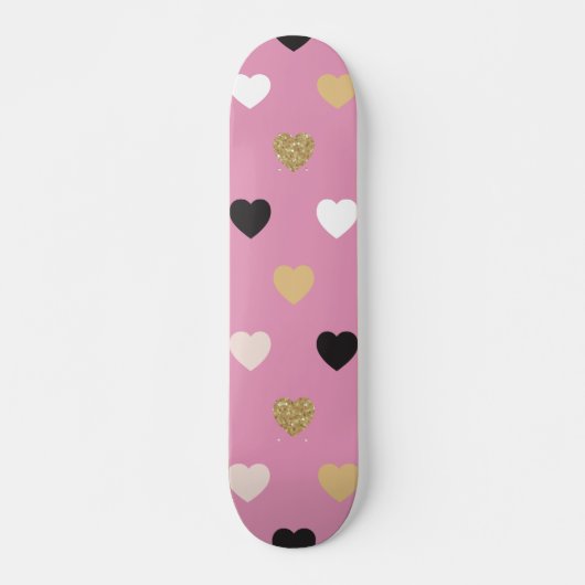 Herz-Muster 32 Skateboard (Vorne)