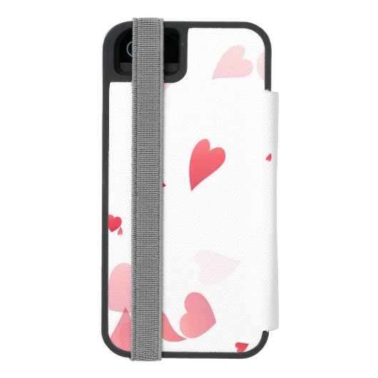 Herz-Muster 33 Incipio iPhone Geldbeutel-Hülle (Folio Rückseite)