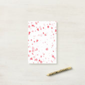 Herz-Muster 33 Post-it Klebezettel (Auf Schreibtisch)