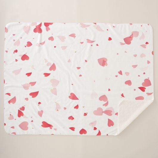 Herz-Muster 33 Sherpadecke (Vorderseite (Horizontal))