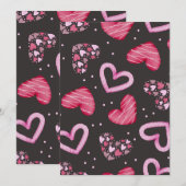 Herz-Muster 34 Dankeskarte (Vorne/Hinten)