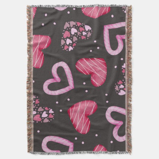 Herz-Muster 34 Decke (Vorderseite Vertikal)