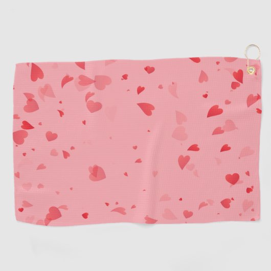 Herz-Muster 34 Golfhandtuch (Horizontal)