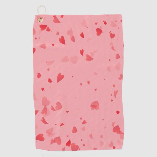 Herz-Muster 34 Golfhandtuch (Vorderseite)