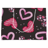 Herz-Muster 34 Große Geschenktüte (Vorderseite)