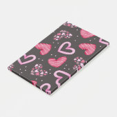 Herz-Muster 34 Post-it Klebezettel (angewinkelt)