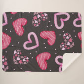 Herz-Muster 34 Sherpadecke (Vorderseite (Horizontal))