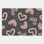 Herz-Muster 35 Geschenkpapier Set (Vorderseite 3)