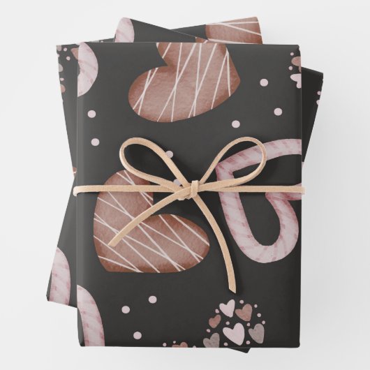 Herz-Muster 35 Geschenkpapier Set (Beispiel)