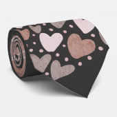Herz-Muster 35 Krawatte (Gerollt)
