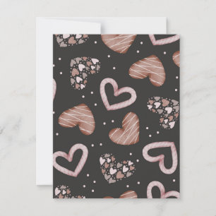 Herz-Muster 35 Mitteilungskarte