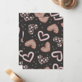 Herz-Muster 35 Mitteilungskarte (Vorderseite/Rückseite Beispiel)