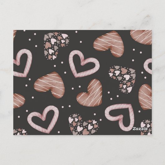 Herz-Muster 35 Postkarte (Rückseite)