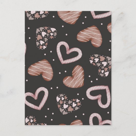 Herz-Muster 35 Postkarte (Vorderseite)
