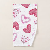 Herz-Muster 36 Badhandtuch Set (Handtuch)