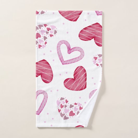 Herz-Muster 36 Badhandtuch Set (Handtuch)