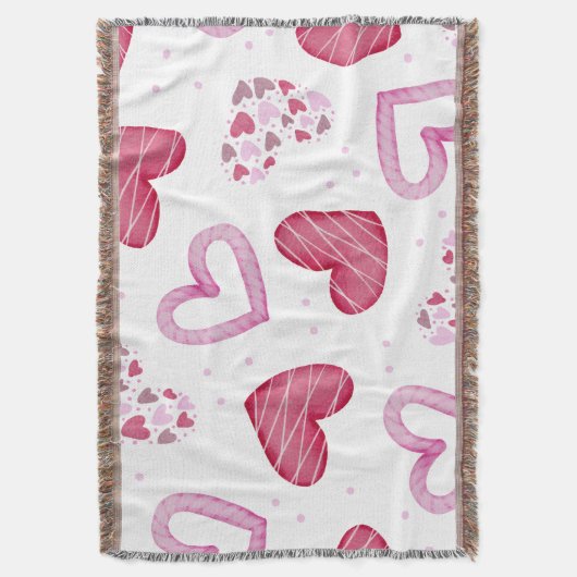 Herz-Muster 36 Decke (Vorderseite Vertikal)