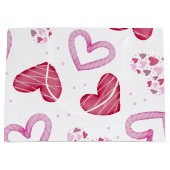 Herz-Muster 36 Große Geschenktüte (Vorderseite)