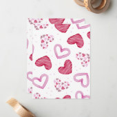 Herz-Muster 36 Mitteilungskarte (Vorderseite/Rückseite Beispiel)