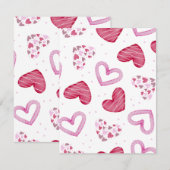 Herz-Muster 36 Mitteilungskarte (Vorne/Hinten)