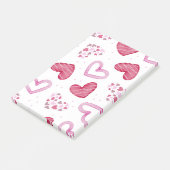 Herz-Muster 36 Post-it Klebezettel (angewinkelt)
