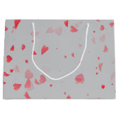 Herz-Muster 37 Große Geschenktüte (Vorderseite)