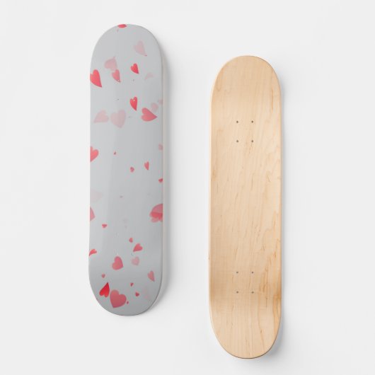 Herz-Muster 37 Skateboard (Vorderseite)