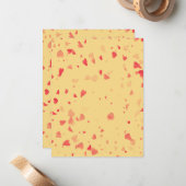 Herz-Muster 38 Mitteilungskarte (Vorderseite/Rückseite Beispiel)