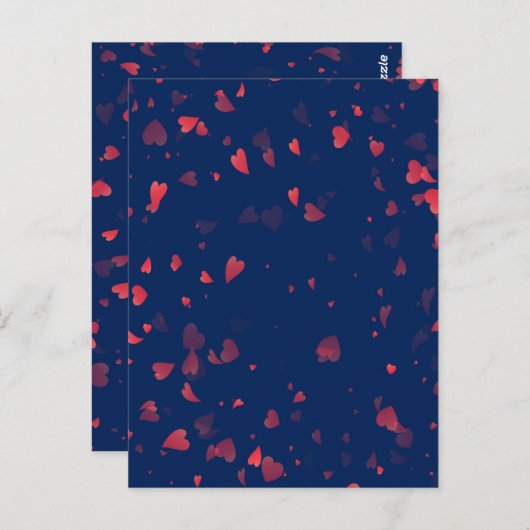 Herz-Muster 40 Postkarte (Vorne/Hinten)