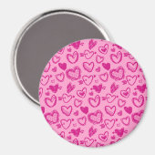 Herz-Muster 58 Magnet (Vorderseite/Rückseite)