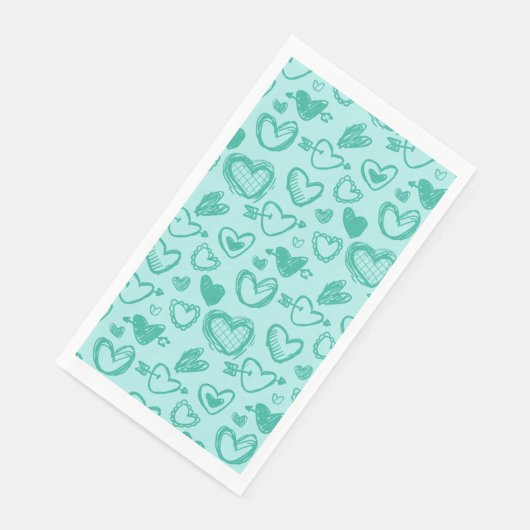 Herz-Muster 60 Serviette (Ecke)