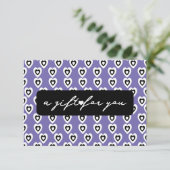 Herz Muster Beauty Lila Geschenkgutschein Karte (Stehend Vorderseite)