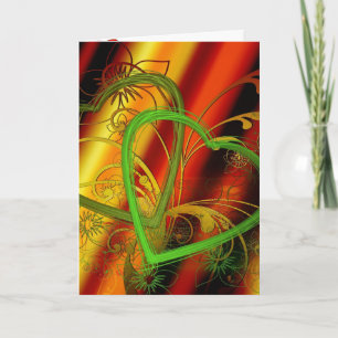 Herz Muster Blossom Blume Orchid Liebe Destination Dankeskarte